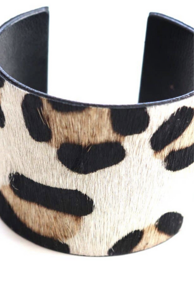 Animal Print Wide Cuff Bracelet - Corinne Boutique Family Owned and Operated USA
