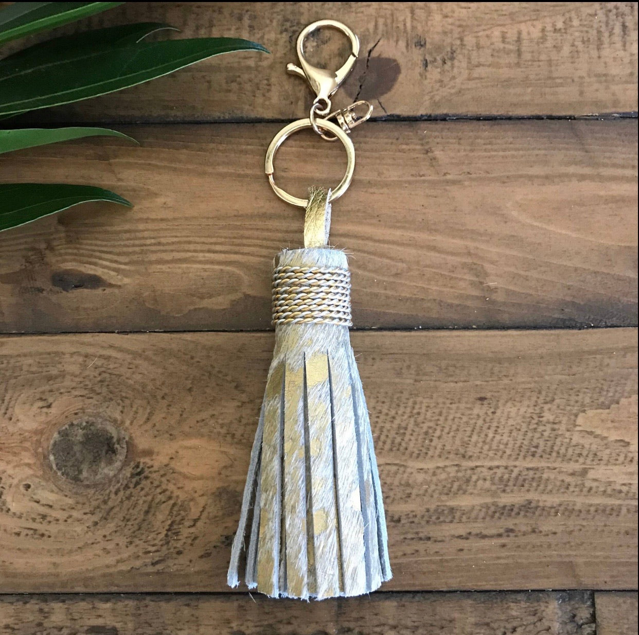 Leather Classic Tassel Keychain - Corinne Boutique Family Owned and Operated USA