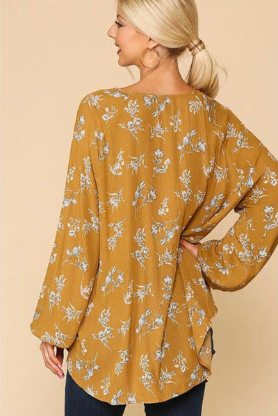 Mallory Floral Blouse - Corinne Boutique Family Owned and Operated USA