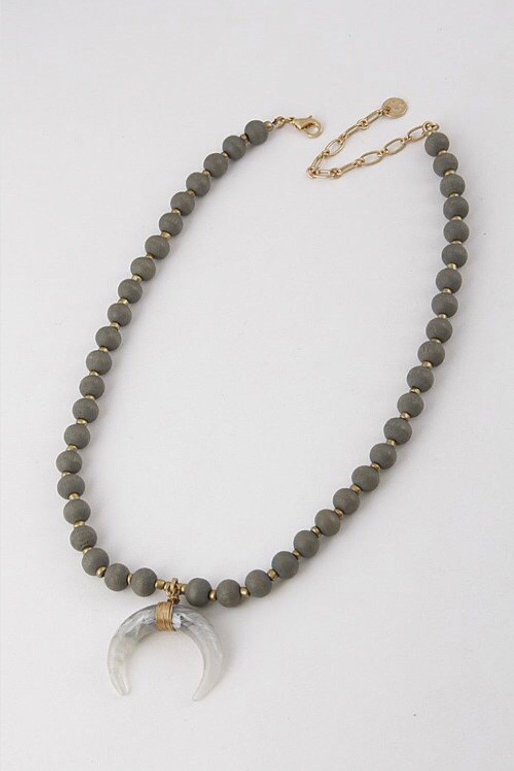 Bead and Horn Necklace - Corinne an Affordable Women's Clothing Boutique in the US USA