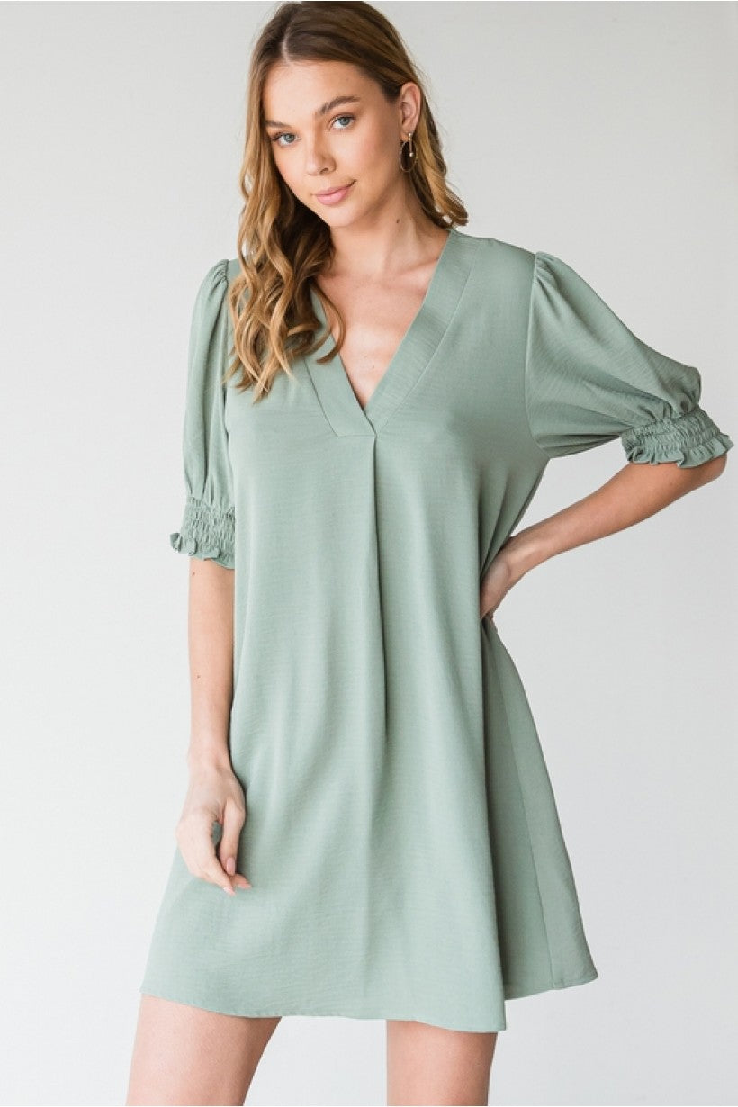 Sadie Sage V-neck Dress - Corinne Boutique Family Owned and Operated USA