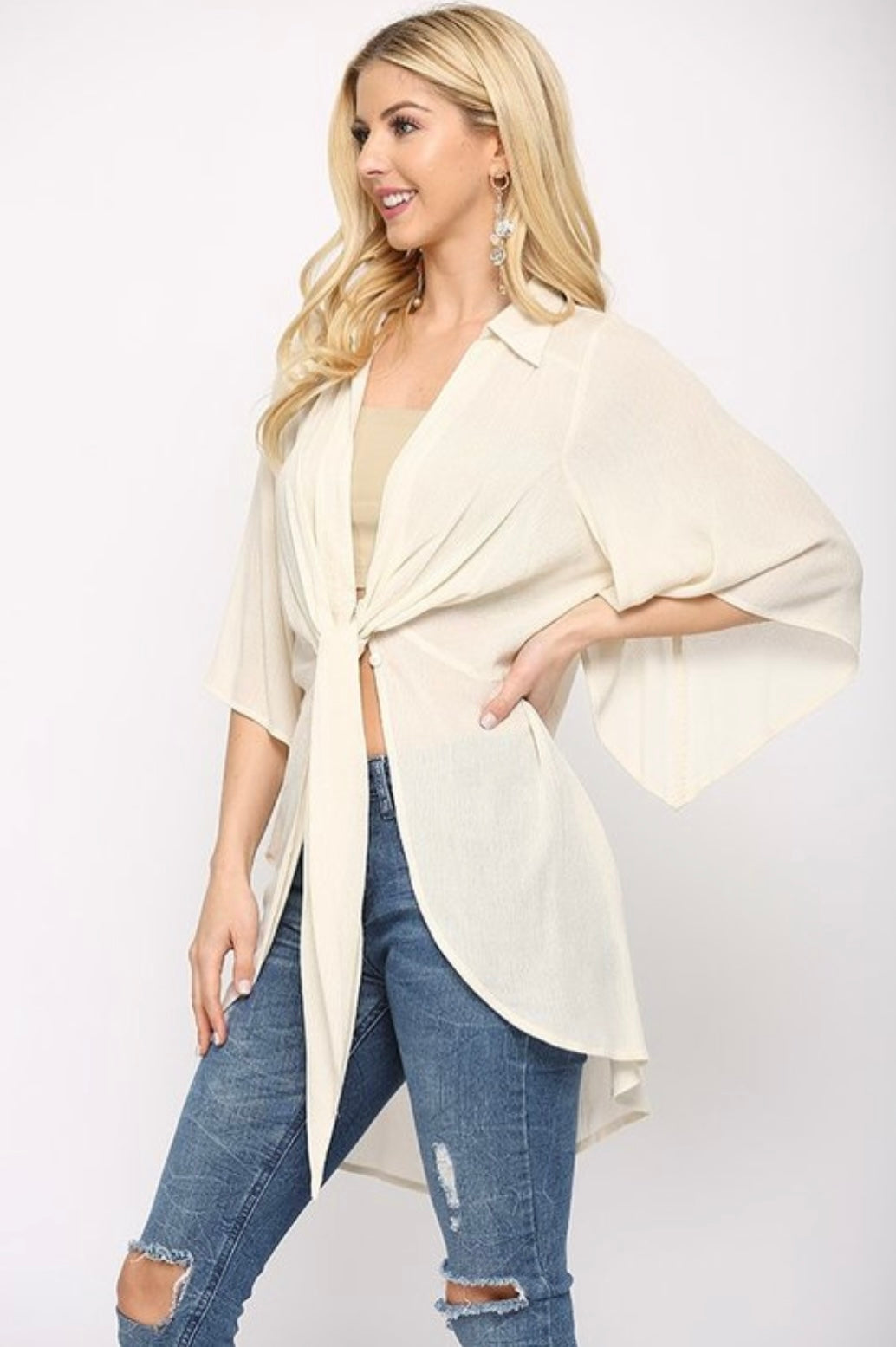 Rhea Bell Sleeved Cardigan - Corinne Boutique Family Owned and Operated USA