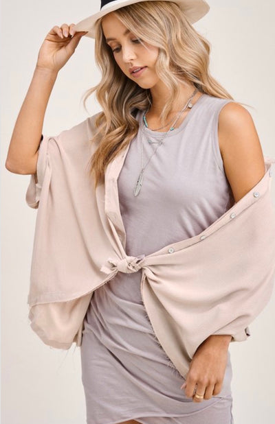 Anita Oversized Button Down Top - Corinne Boutique Family Owned and Operated USA
