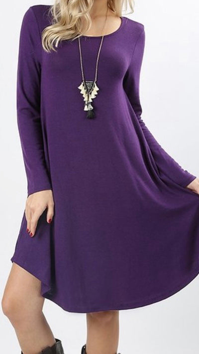 Janet Long Sleeve Dress (PLUS) - Corinne an Affordable Women's Clothing Boutique in the US USA