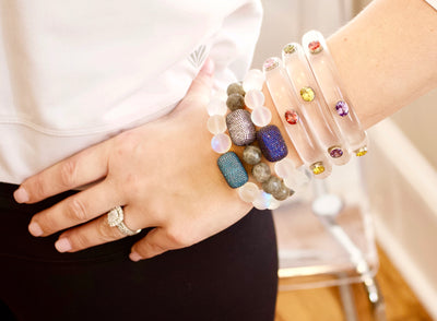 Karli Buxton Pavé Swarovski Crystal Moonstone Bracelet - Corinne an Affordable Women's Clothing Boutique in the US USA