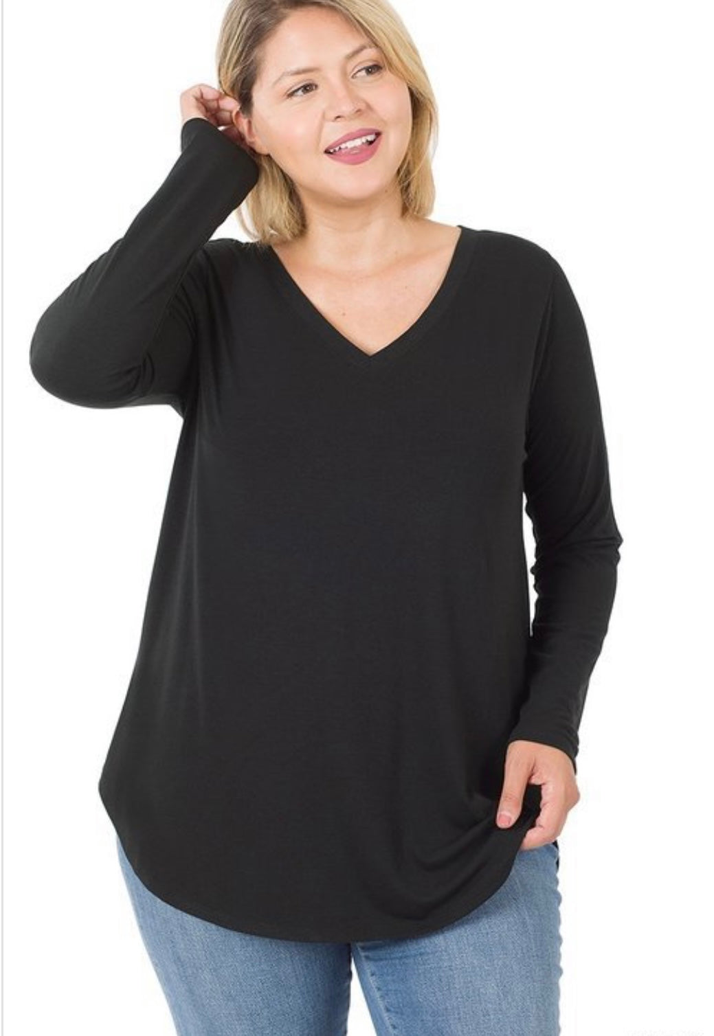 Tami V-neck Basic Plus - Corinne Boutique Family Owned and Operated USA