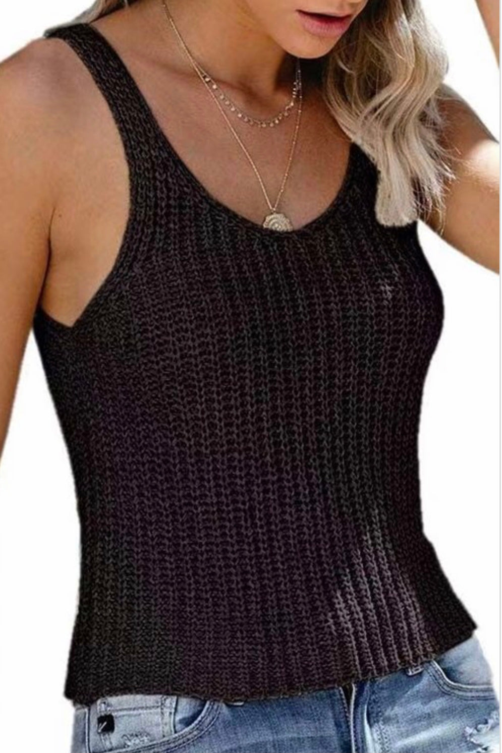 Tia Knitted Cami - Corinne Boutique Family Owned and Operated USA