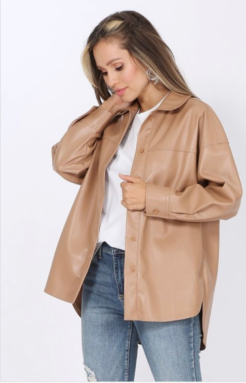 Amora Vegan Leather Jacket - Corinne Boutique Family Owned and Operated USA