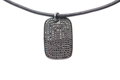 Pave’ Dog Tag Choker by Karli Buxton - Corinne an Affordable Women's Clothing Boutique in the US USA