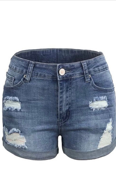 Myla Cuffed Denim Shorts - Corinne Boutique Family Owned and Operated USA