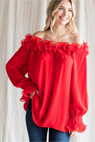 Misty Bubble Sleeve Top - Corinne Boutique Family Owned and Operated USA