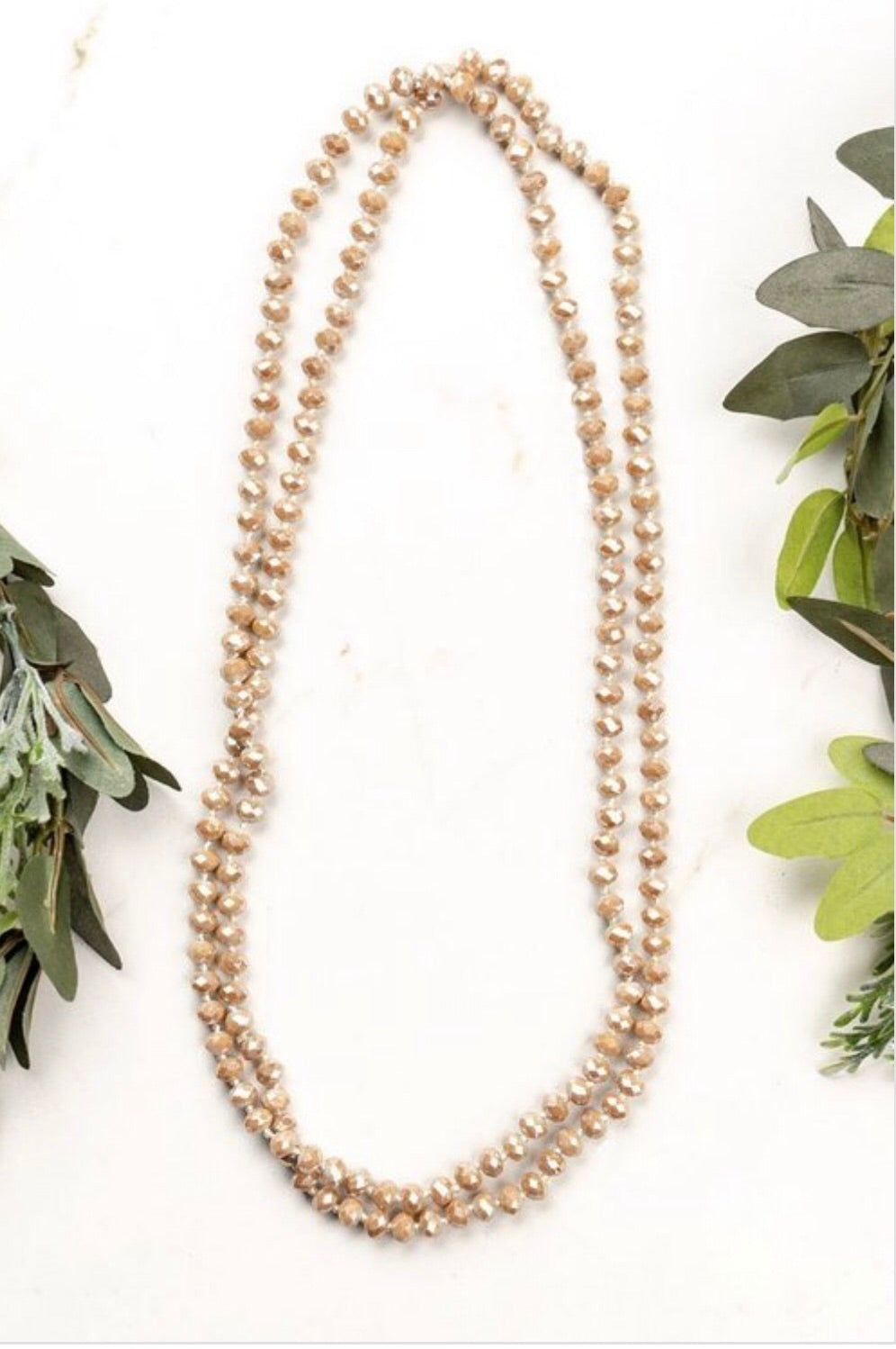 Mocha Beaded Necklace - Corinne an Affordable Women's Clothing Boutique in the US USA