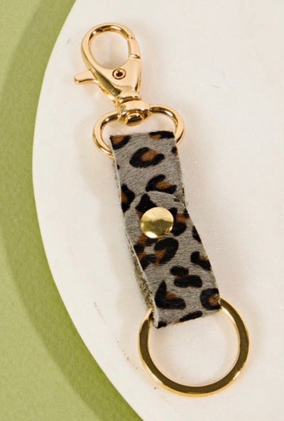 Calf Hair Leather Key Chain - Corinne Boutique Family Owned and Operated USA