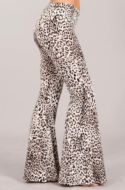 Neacie Stretch Animal Print Flares - Corinne Boutique Family Owned and Operated USA