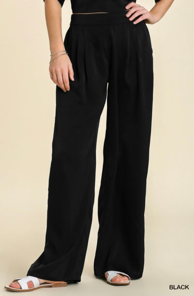 Summer Satin Pants - Corinne Boutique Family Owned and Operated USA