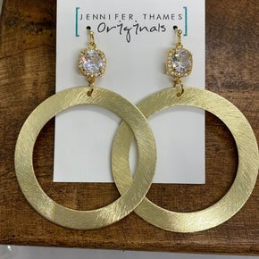 Jean ER Earrings by Jennifer Thames - Corinne Boutique Family Owned and Operated USA