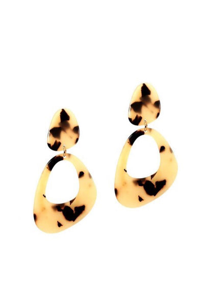 Leopard Print Open-cut Earrings - Corinne an Affordable Women's Clothing Boutique in the US USA