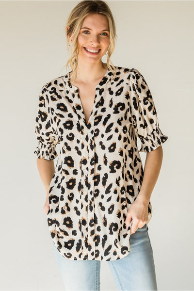 Layken Bubble Sleeve Top - Corinne Boutique Family Owned and Operated USA