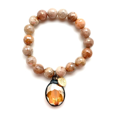 Karli Buxton Faceted Agate Stretch Bracelet - Corinne Boutique Family Owned and Operated USA
