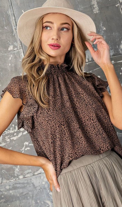 Sarah Ruffled Top - Corinne Boutique Family Owned and Operated USA