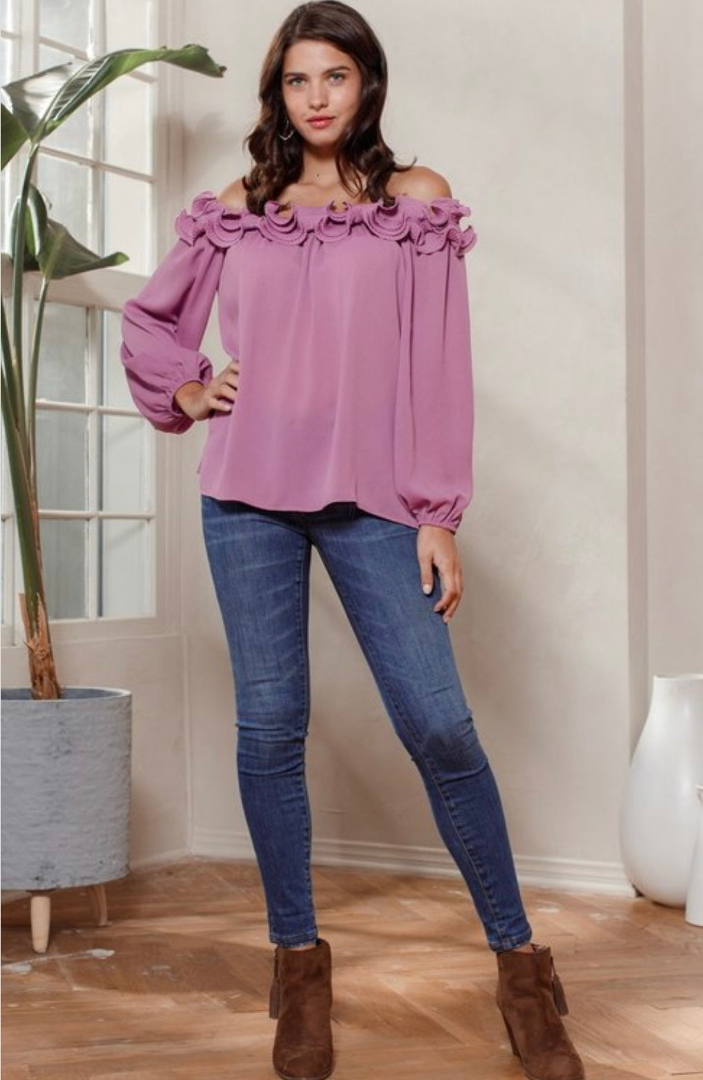 Rhea Off Shoulder Top - Corinne Boutique Family Owned and Operated USA