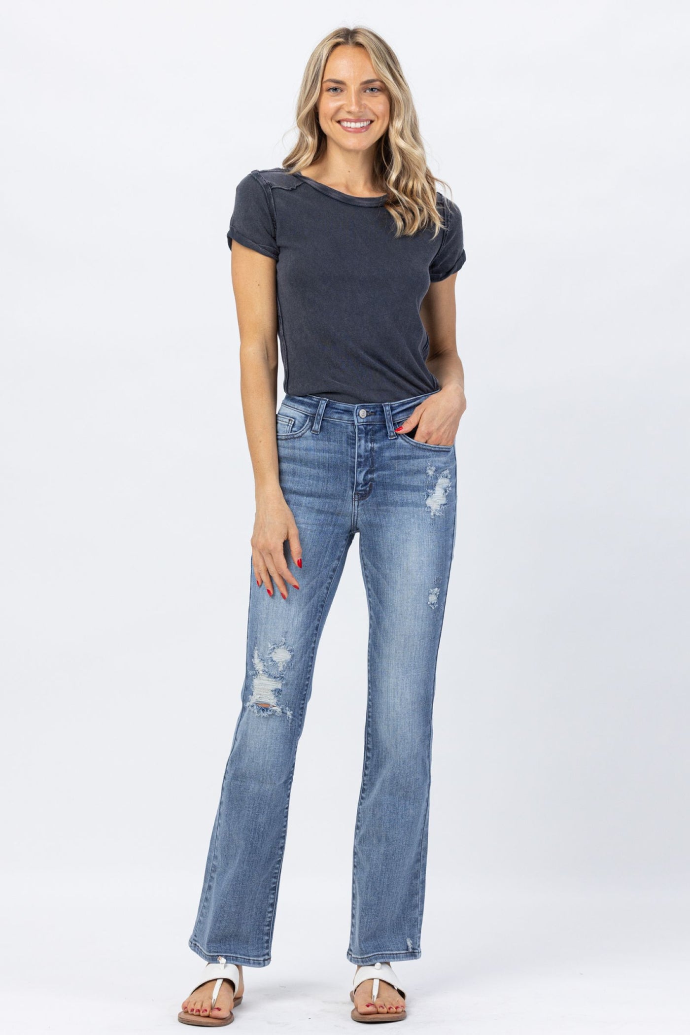 Judy Blue High Waist Boot Cut Jeans - Corinne Boutique Family Owned and Operated USA
