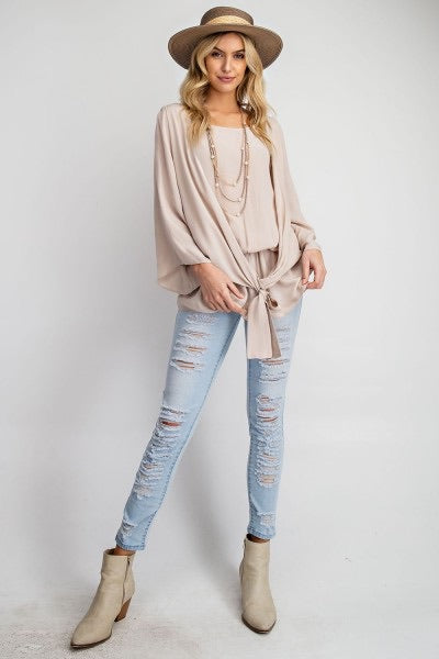 Macey Bell Sleeve Woven Blouse - Corinne an Affordable Women's Clothing Boutique in the US USA