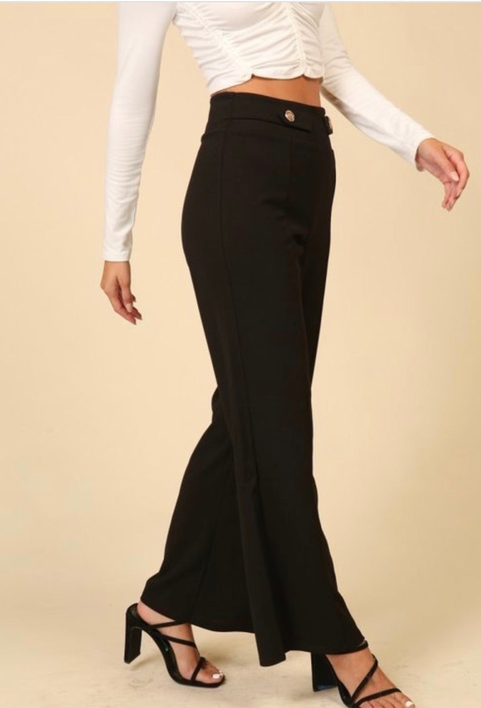 Karla High Waist Wide-leg Pants - Corinne an Affordable Women's Clothing Boutique in the US USA