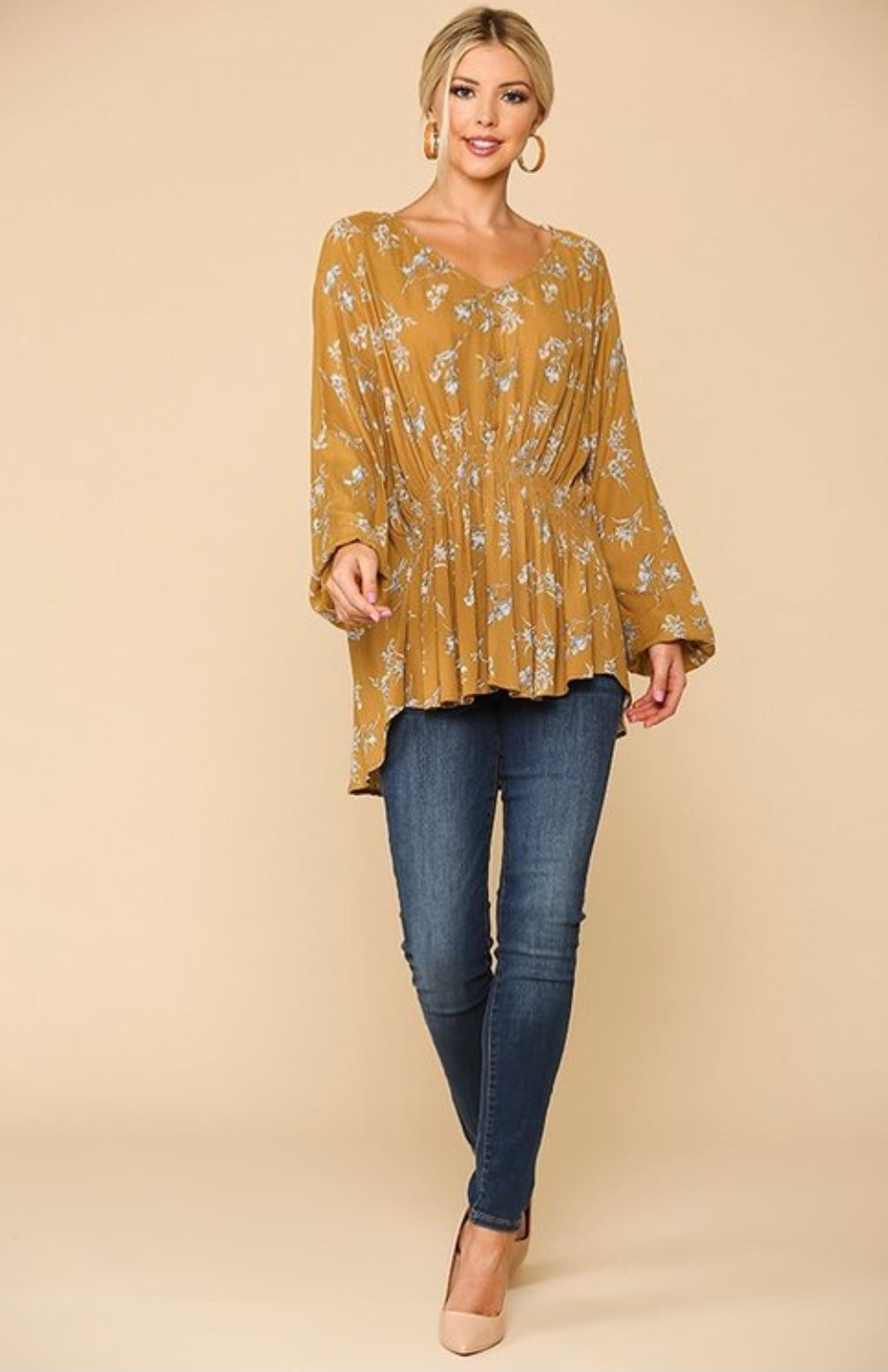 Mallory Floral Blouse - Corinne Boutique Family Owned and Operated USA