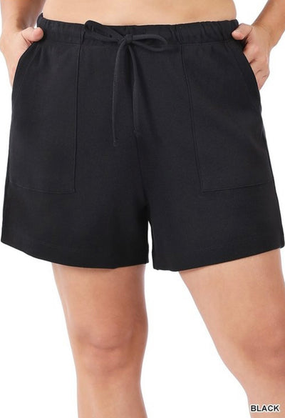 Freda Cotton Shorts Plus - Corinne Boutique Family Owned and Operated USA