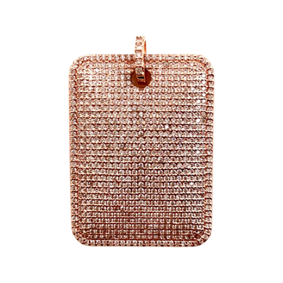 Karli Buxton Pavé Swarovski Beveled Dog Tag - Corinne Boutique Family Owned and Operated USA