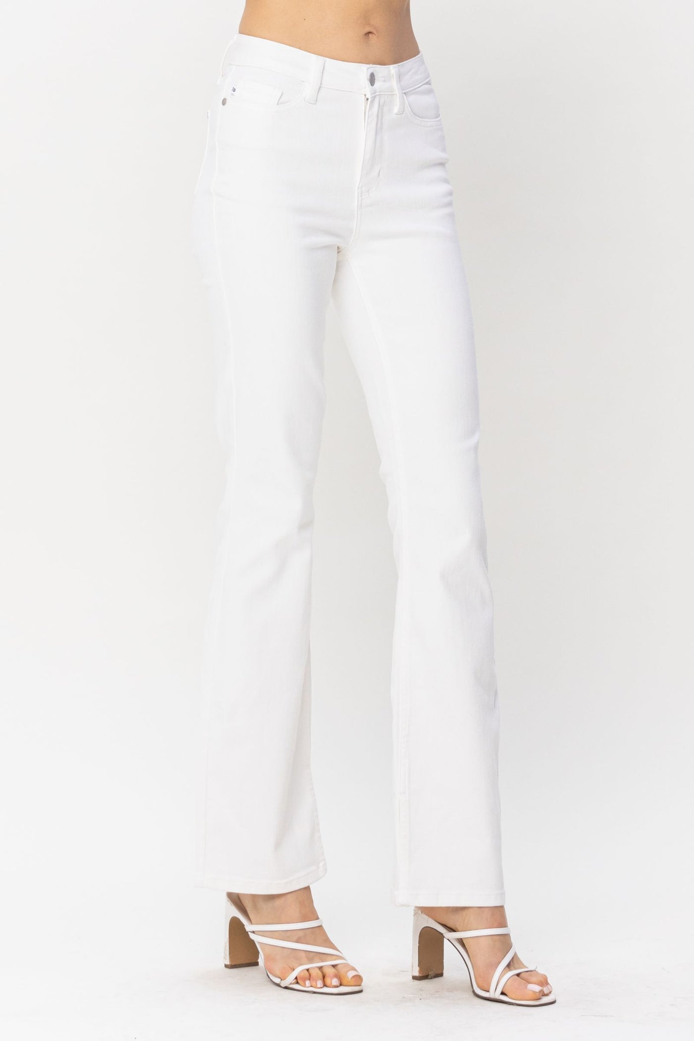 Judy Blue White Slit Bootcut - Corinne Boutique Family Owned and Operated USA