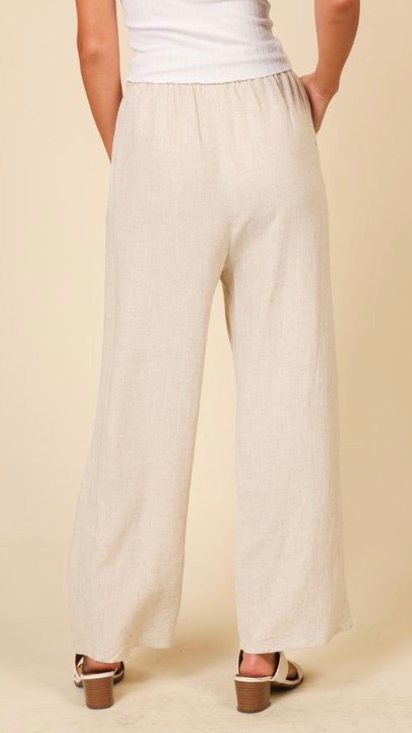 Casey Wide Leg Linen Pants - Corinne an Affordable Women's Clothing Boutique in the US USA