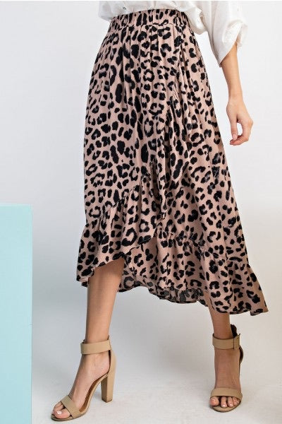 Kasey Animal Print Rayon Skirt - Corinne Boutique Family Owned and Operated USA