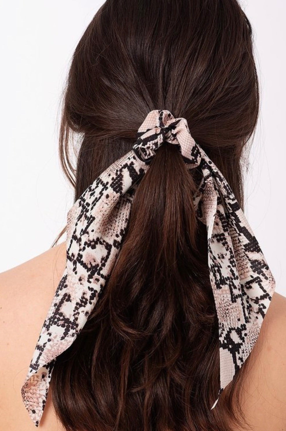 Snake Print Ponytail Scrunchy - Corinne an Affordable Women's Clothing Boutique in the US USA