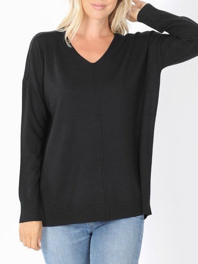 Trece V-Neck Sweater - Corinne Boutique Family Owned and Operated USA