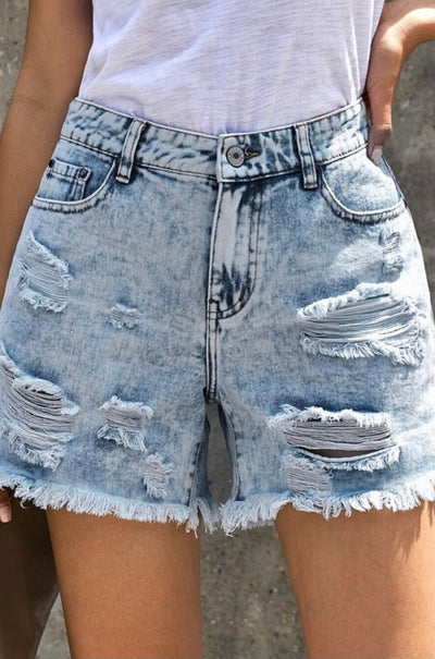 Renee Destroyed Vintage Shorts - Corinne Boutique Family Owned and Operated USA