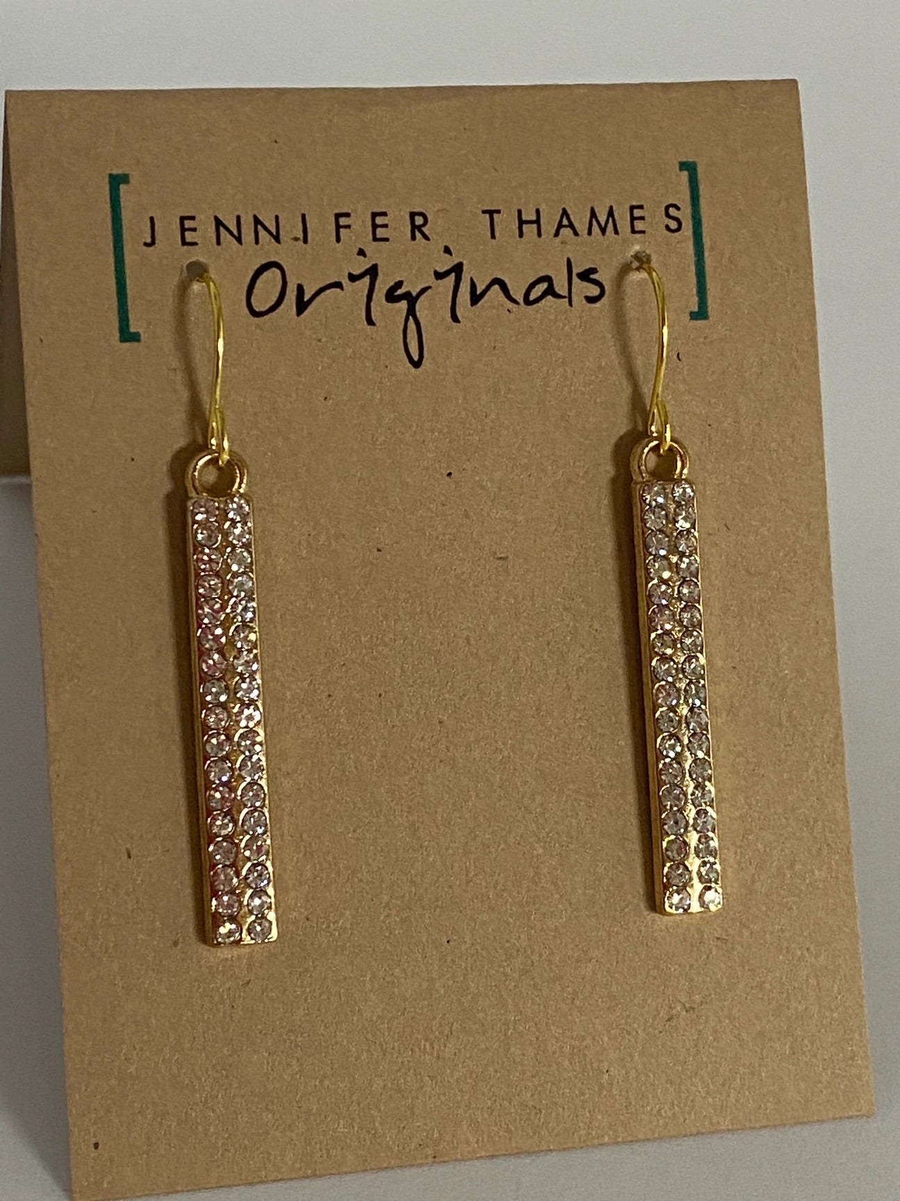 Bling Stick Earrings by Jennifer Thames - Corinne Boutique Family Owned and Operated USA