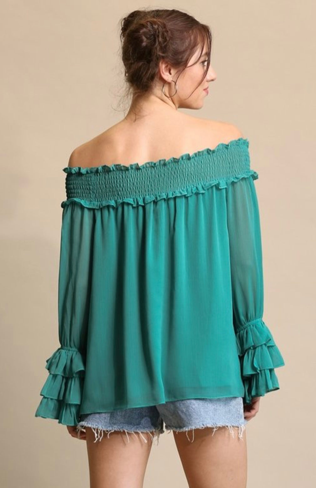 Grace Solid Off Shoulder Top - Corinne Boutique Family Owned and Operated USA