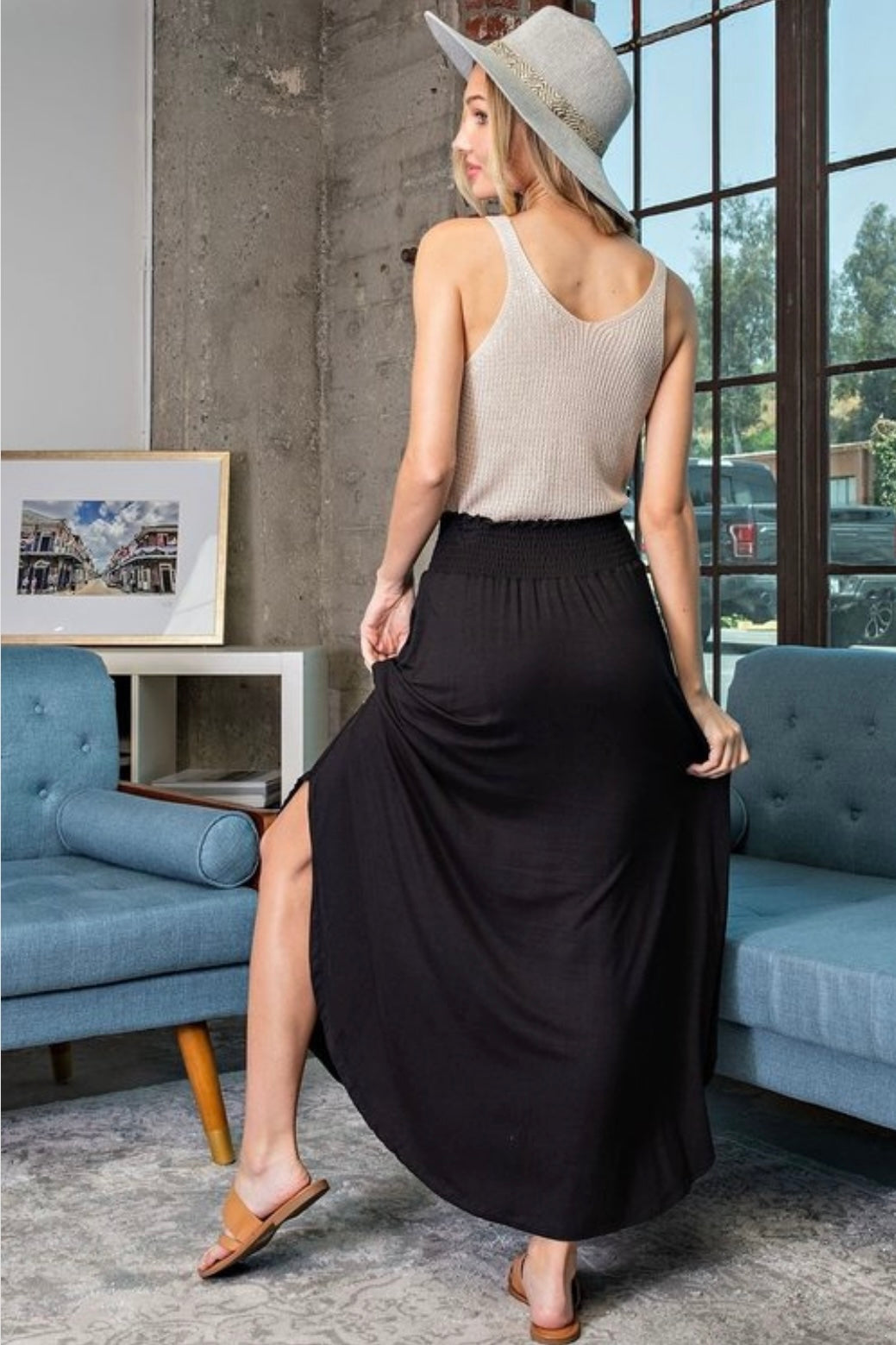 Cassie High-rise Maxi Skirt - Corinne Boutique Family Owned and Operated USA
