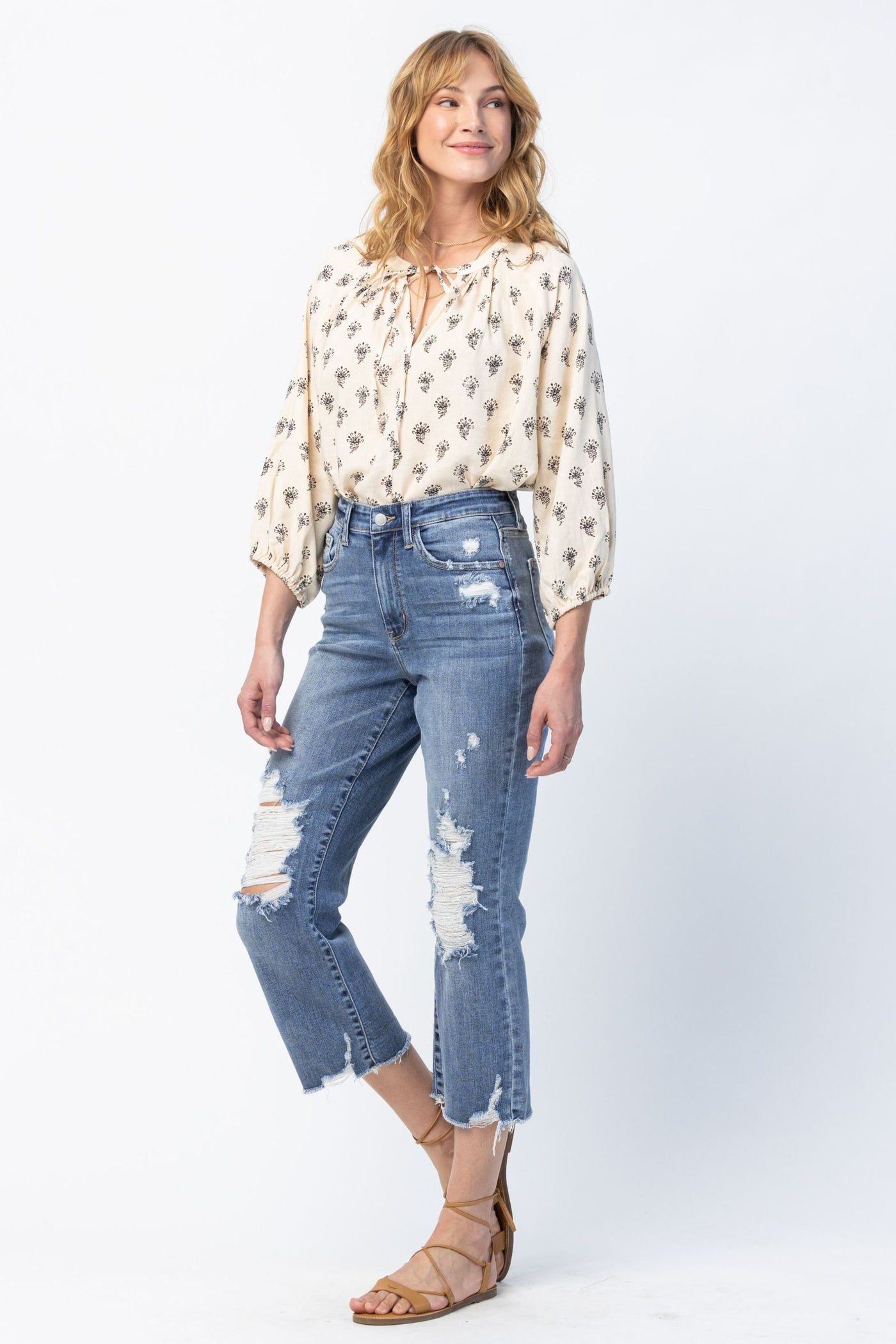 Judy Blue High Rise Cropped Jeans - Corinne Boutique Family Owned and Operated USA