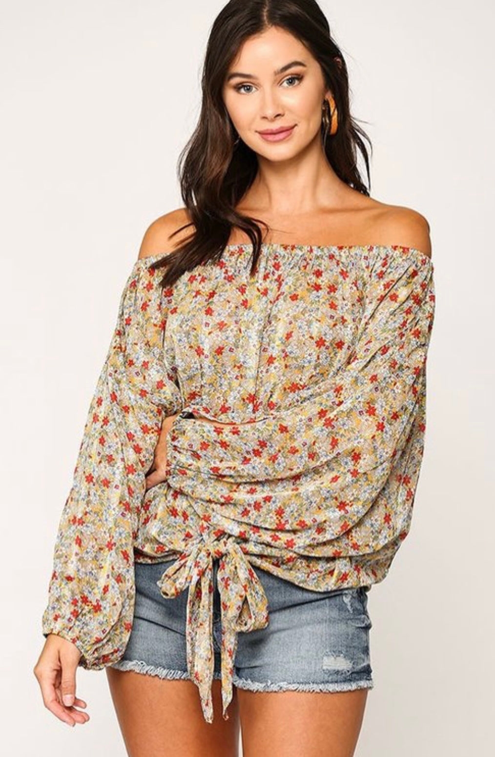 Carey Floral Top - Corinne Boutique Family Owned and Operated USA