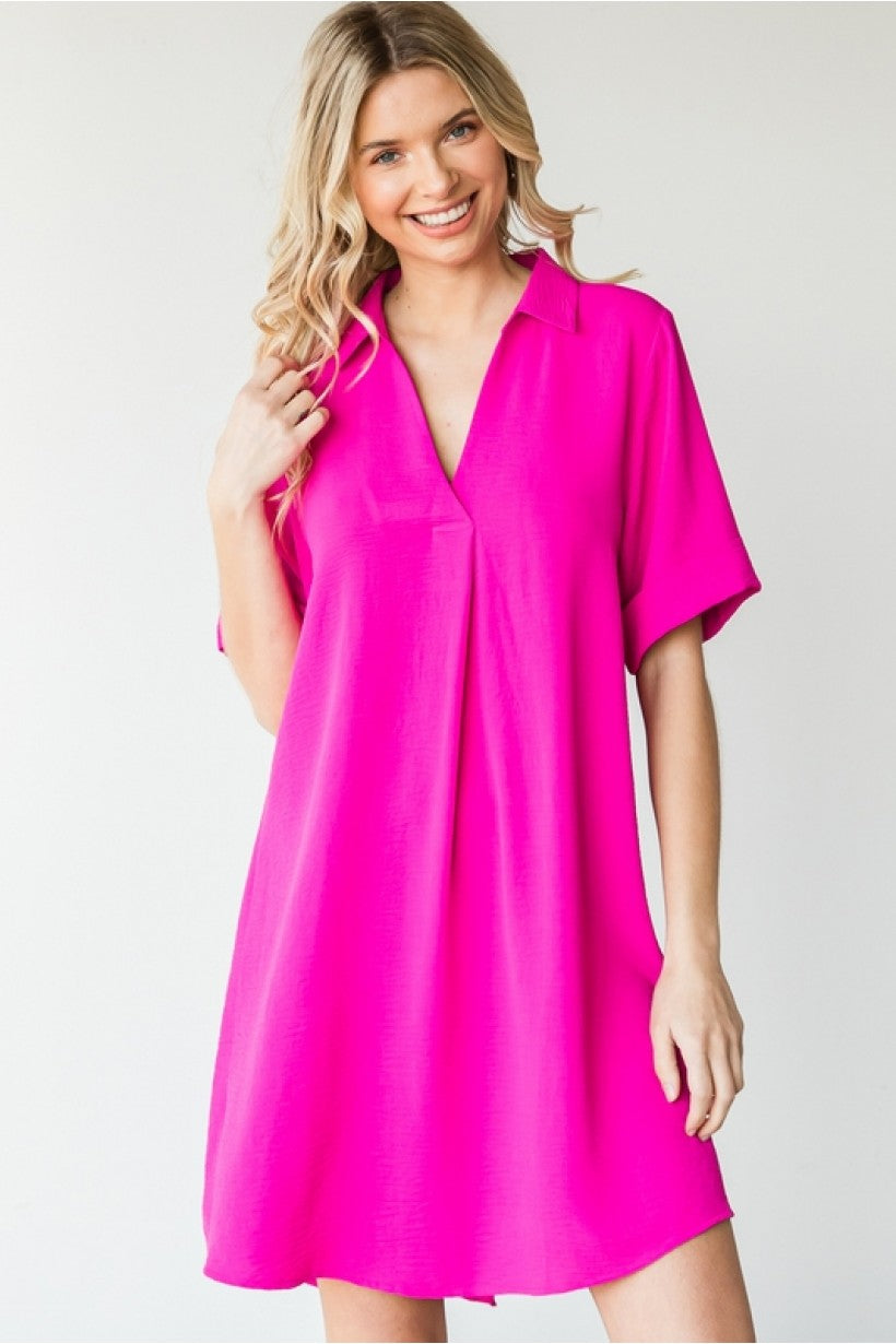 Haleigh V-neck Shift Dress - Corinne Boutique Family Owned and Operated USA