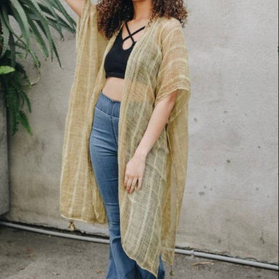 Kendal Honey Kimono - Corinne Boutique Family Owned and Operated USA