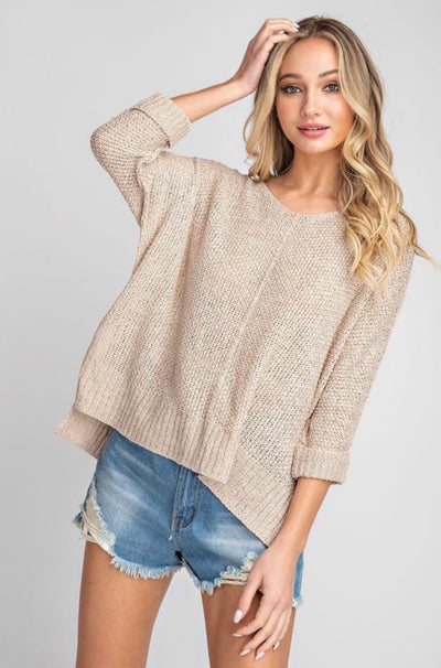 Ava Loose Knit Sweater - Corinne an Affordable Women's Clothing Boutique in the US USA