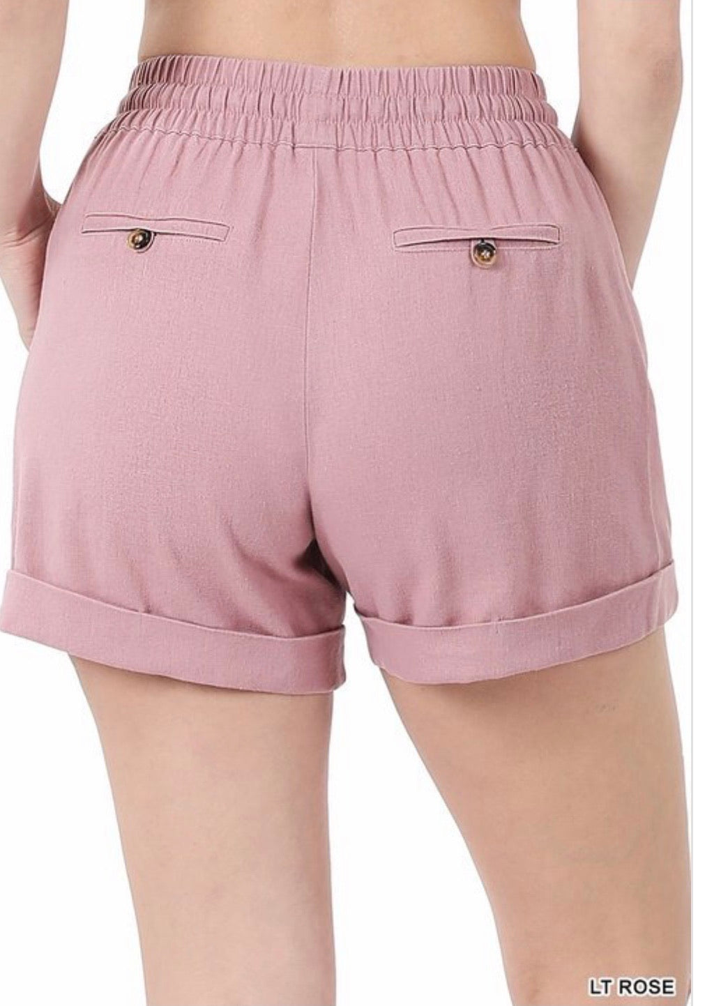 Amber Linen Drawstring Shorts - Corinne Boutique Family Owned and Operated USA