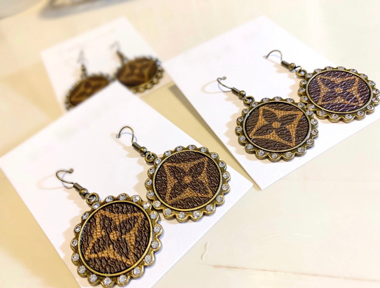 UpCycle Antique Gold Earrings - Corinne Boutique Family Owned and Operated USA