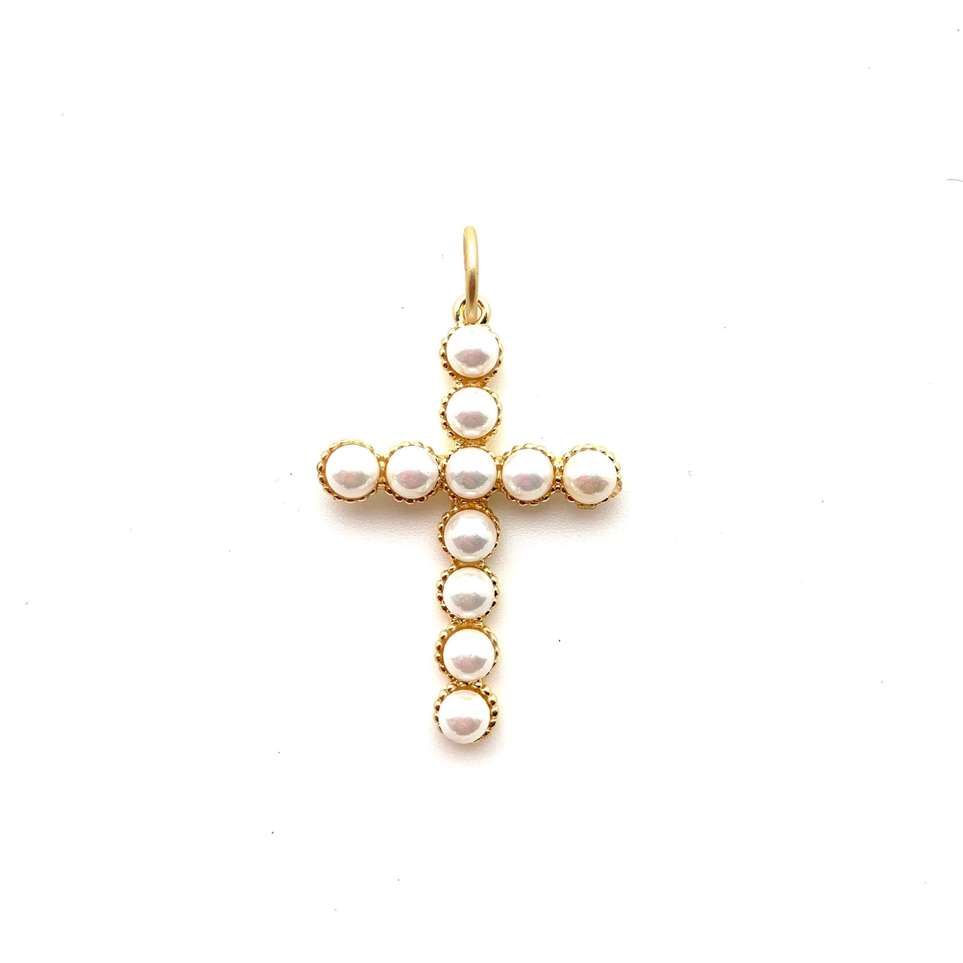 Gold Pearl Cross by Karli Buxton - Corinne Boutique Family Owned and Operated USA