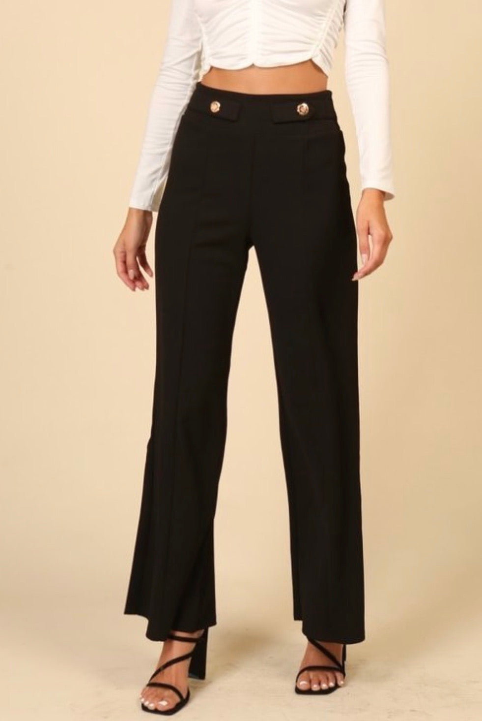 Karla High Waist Wide-leg Pants - Corinne an Affordable Women's Clothing Boutique in the US USA