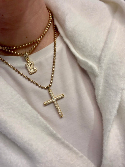 Gold Pave’ Cross by Karli Buxton - Corinne Boutique Family Owned and Operated USA